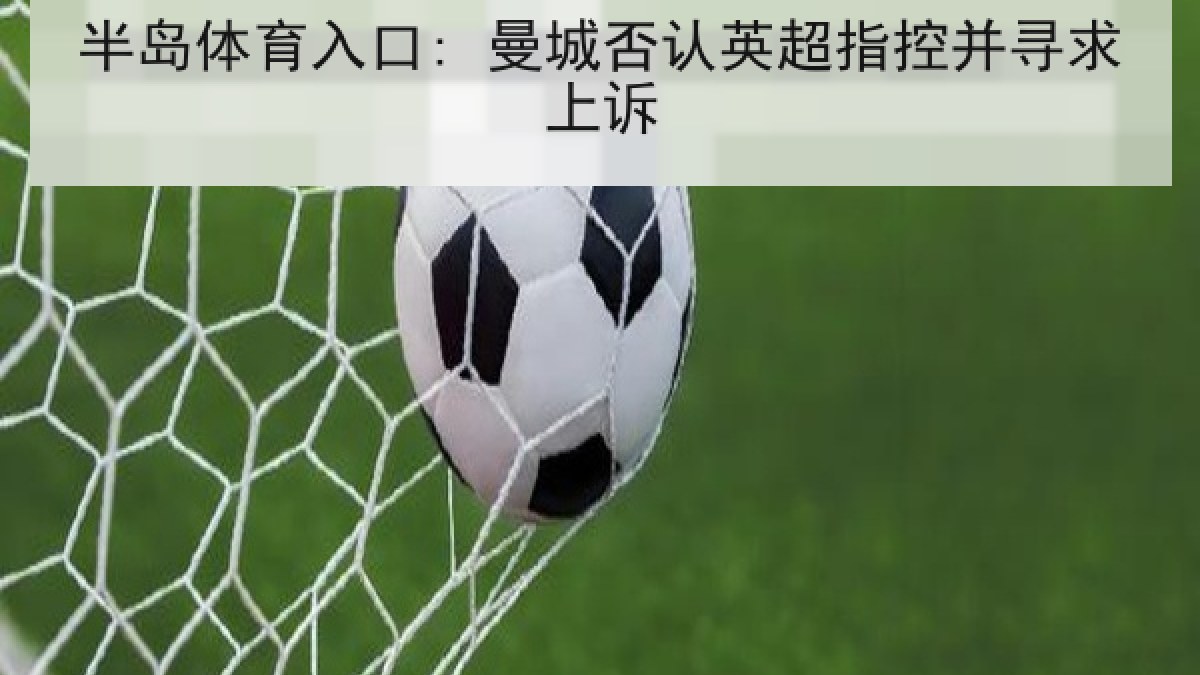 半岛体育入口: 曼城否认英超指控并寻求上诉